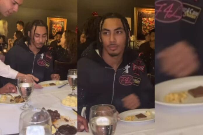 VIDEO: Joven se vuelve viral por su reacción al ver la diminuta porción de comida que le sirvieron en un restaurante 5 estrellas