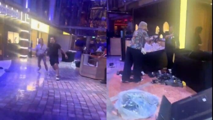 VIDEO: Crucero se inclina hasta 45 grados por vientos huracanados en Canarias, España