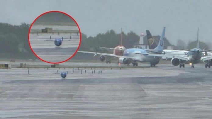 Video: Ovni aterriza en pista de aeropuerto en Reino Unido