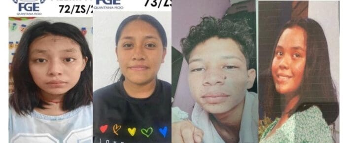 Se ha reportado la desaparición de cuatro jóvenes en diversos puntos de Quintana Roo, incluido un menor hondureño en Playa del Carmen.