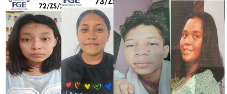 Se ha reportado la desaparición de cuatro jóvenes en diversos puntos de Quintana Roo, incluido un menor hondureño en Playa del Carmen.