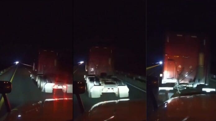 Trailero impacta a unidad que le cerraba el paso en la autopista Puebla-Orizaba; presuntamente eran ladrones