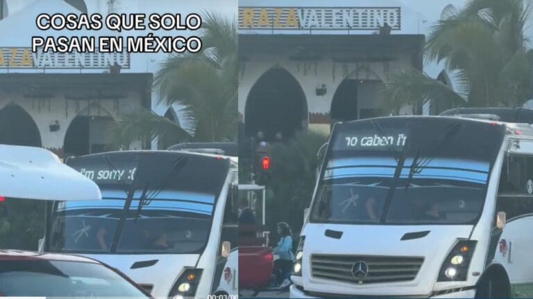 Camión de Mazatlán se vuelve viral por curioso letrero que avisa que está lleno: "I'm sorry ya no caben"