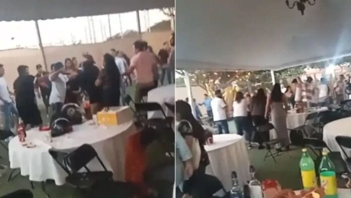 Video: Trabajadores de una fábrica en Guanajuato se pelean durante la posada de la empresa
