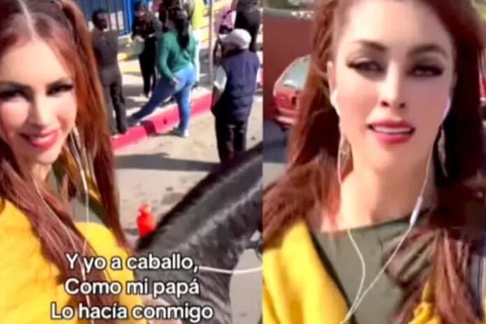 VIDEO: Madre se hace viral tras buscar a su hijo a la escuela montada en un caballo