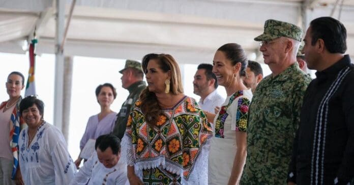 La presidenta Claudia Sheinbaum y la gobernadora Mara Lezama inauguraron los tramos 6 y 7 del Tren Maya en Chetumal.
