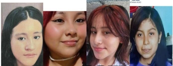 Localizan con vida a cuatro menores de edad desaparecidas, son tres de Cancún y una más de Playa del Carmen.