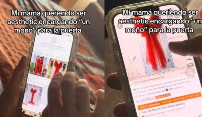 Video: Mujer pide decoración navideña por Temu y el resultado desata burlas en redes