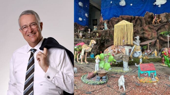 Ricardo Salinas Pliego desata la polémica al mostrar su nacimiento de Navidad 