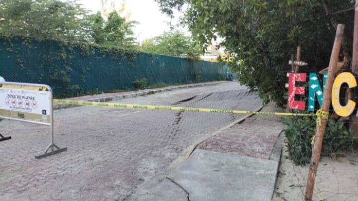 Se registra enorme hundimiento en Playa del Carmen, cerca de Beach Club