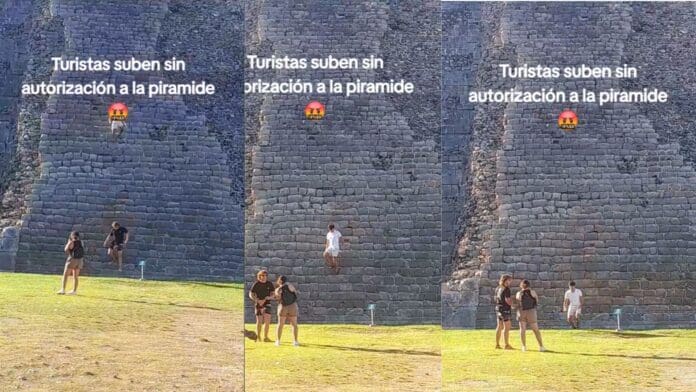 Video: Turistas son captados bajando del Castillo de Kukulcán en Chichén Itzá