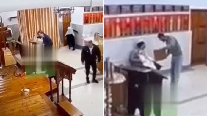 Video: Ladrones se santiguan antes de robar valiosa reliquia de una iglesia