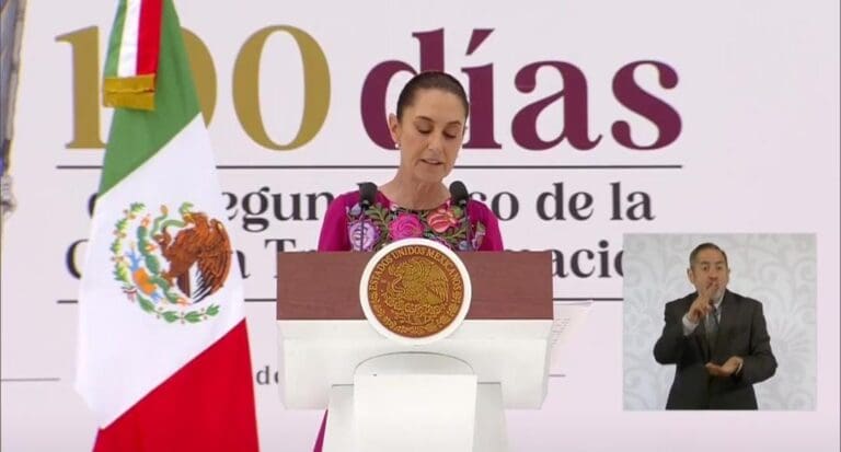La presidenta Claudia Sheinbaum cumple sus primeros 100 días de gobierno. Rindió un informe en el zócalo de la Cdmx.