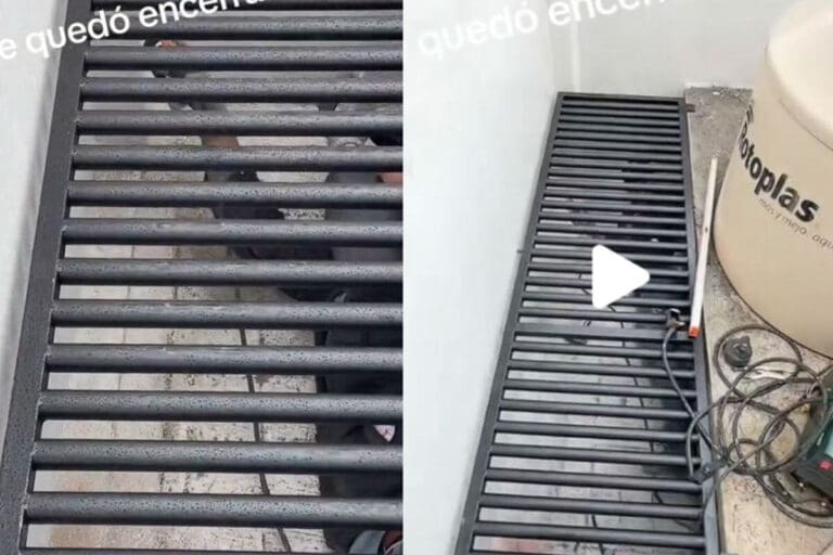 VIDEO: Herrero se queda encerrado debajo de unas rejas mientras soldaba