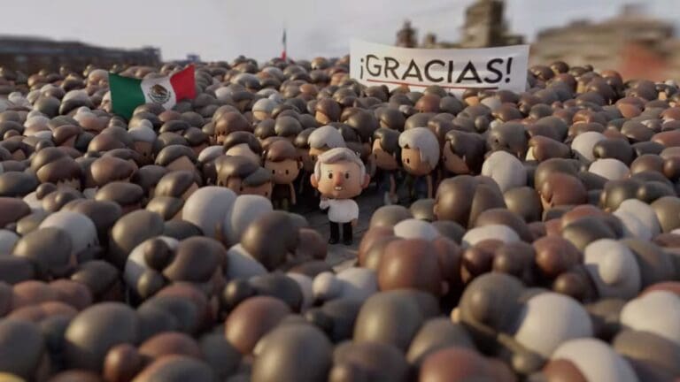 Animación 3D de AMLO gana premio en el Festival Pantalla de Cristal 2024