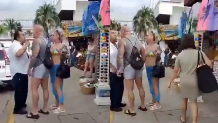 Turista enfrenta a taxista de Cozumel por querer cobrarle 100 dólares, la tarifa era de 100 pesos