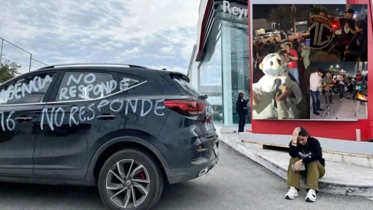Mujer inicia huelga frente agencia por fallos en su camioneta y termina en fiesta con mariachis en Tamaulipas