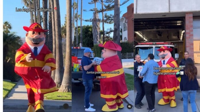 Doctor Simi acude a Los Ángeles para brindar ayuda a las víctimas del incendio; les lleva víveres