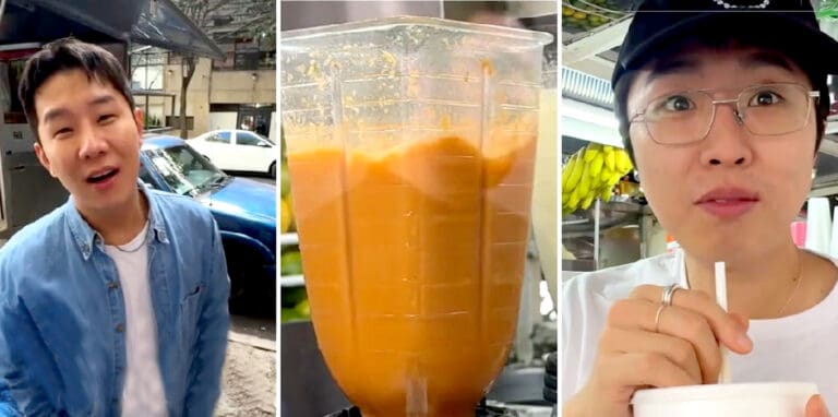 Video: Prueban coreanos jugo de naranja en Cdmx y se sorprenden por su costo
