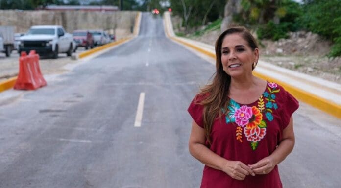 Inaugura la gobernadora Mara Lezama Espinosa el camino de acceso a unidad deportiva Luis Donaldo Colosio de Cancún.