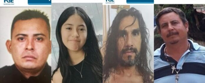 Buscan a tres hombres y una menor desaparecidos en Quintana Roo. Se han activado las respectivas fichas de búsqueda.
