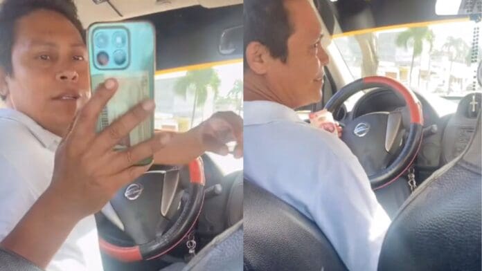 ¿Se quería quedar con el cambio? Exhiben a taxista de Chetumal por no querer dar 