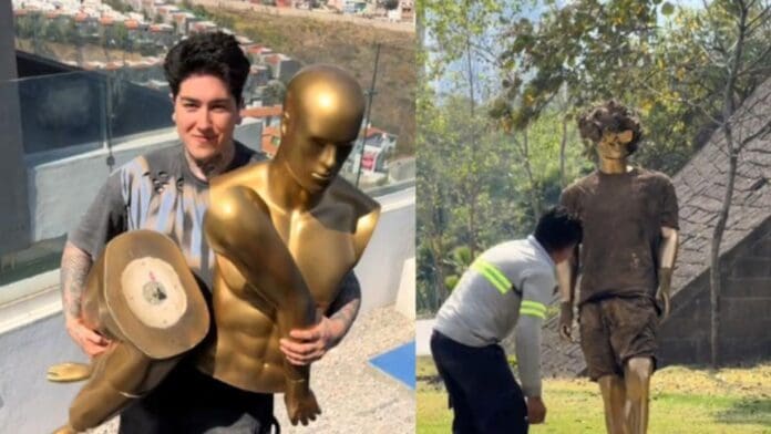 Video: Tiktoker compra un maniquí para hacerlo pasar como estatua viviente y ganar dinero