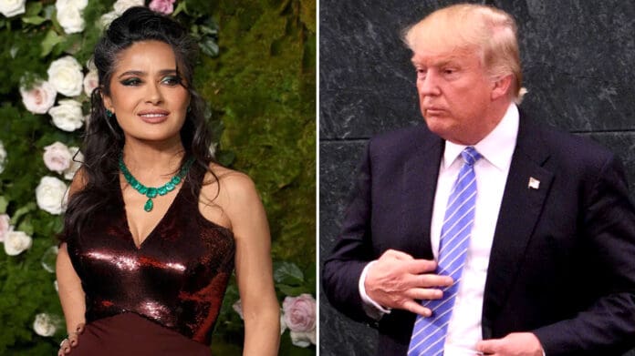 Revela Salma Hayek que Donald Trump la cortejó y pudo haber sido primera dama
