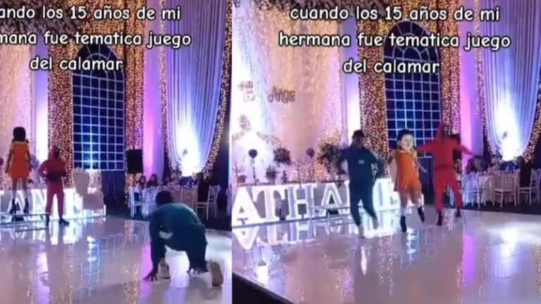 Video: Joven se vuelve viral por celebrar sus XV años con temática de “El Juego del Calamar”