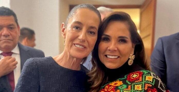 Acompaña Mara Lezama Espinosa a la presidenta Claudia Sheinbaum en el 108 aniversario de la Constitución de 1917.