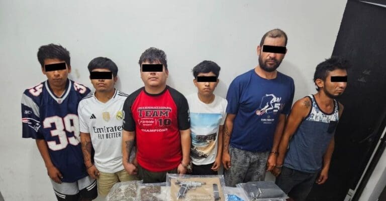 Detienen a seis sujetos relacionados con homicidios, narcomenudeo y otros delitos cometidos en el municipio de Tulum.