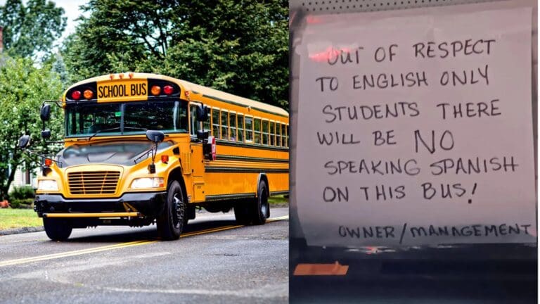 Chofer de autobús escolar es suspendido tras prohibirle a los estudiantes hablar español en EE.UU.