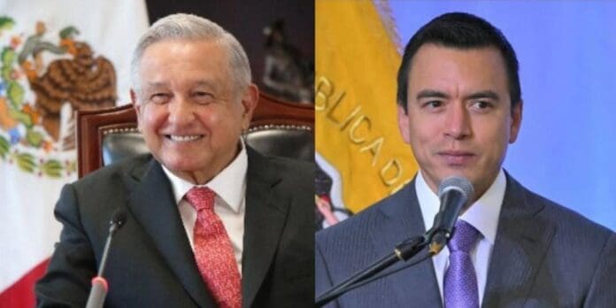 Afirman que hablar mal de AMLO, Claudia Sheinbaum y México le hizo perder votos a Daniel Noboa en Ecuador.