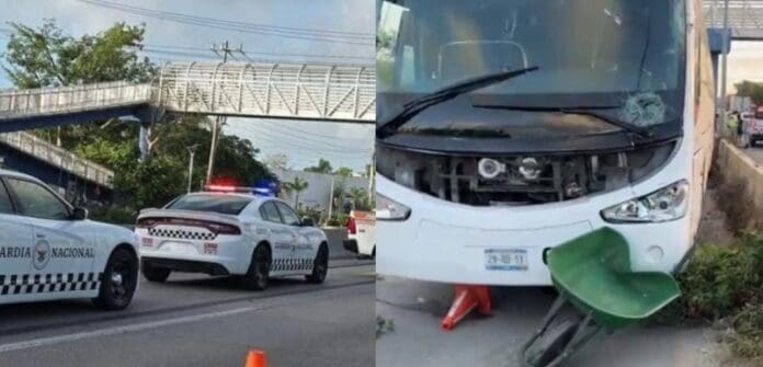 Empleado municipal muere atropellado por chofer de Del Valle en Playa del Carmen. El conductor se dio a la fuga.
