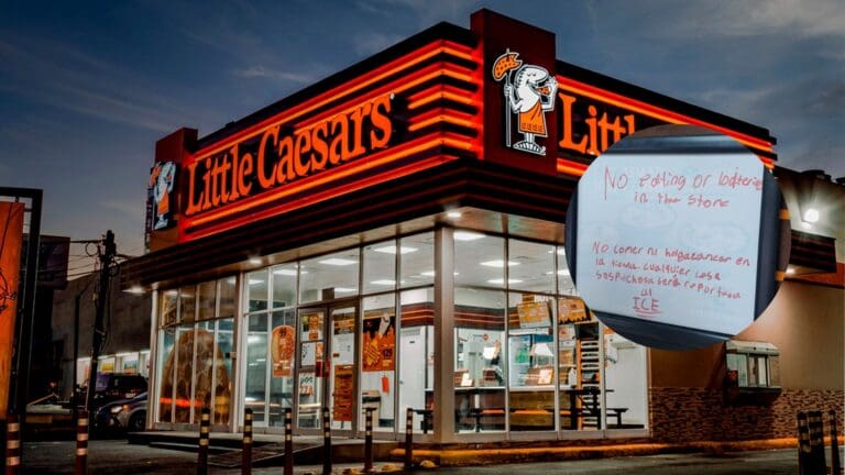 Gerente de Little Caesars amenaza a migrantes con llamar al “ICE” si comen en su local, en Estados Unidos