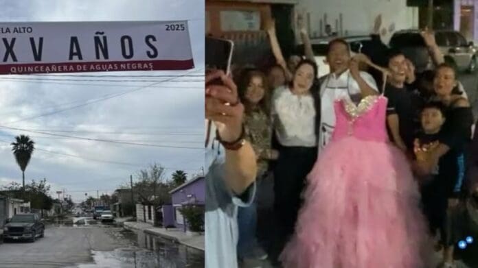 Vecinos celebran con carne asada y música los “XV años” de una calle con fugas y aguas negras en Tamaulipas