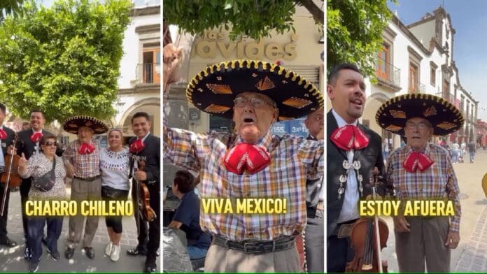 Video: Abuelito viaja más de 6 mil km para cumplir su sueño de cantar con un mariachi en México