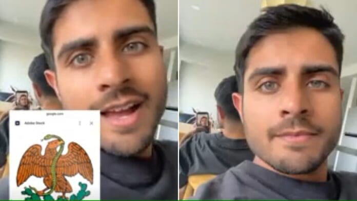 Video: Tiktoker asegura que se muda a México porque en el pasado fue la serpiente del escudo nacional