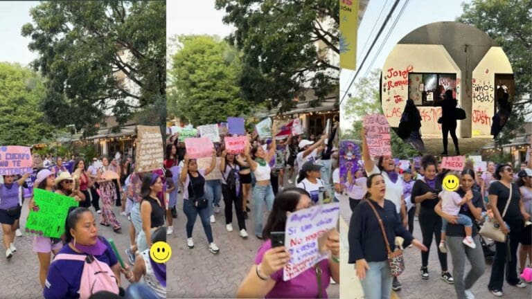 Saldo blanco en Playa del Carmen durante conmemoración del Día Internacional de la Mujer; activistas vandalizan el Palacio Municipal