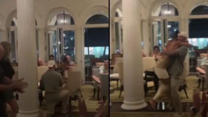 VIDEO: Pareja finge pedida de mano para no pagar la cuenta en un restaurante