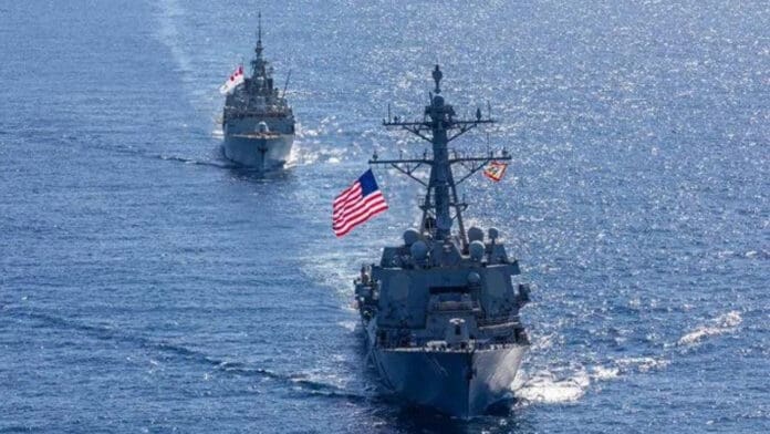 Estados Unidos despliega un buque de guerra para resguardar su frontera con México