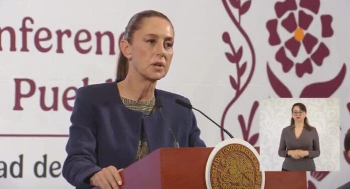 Buque de Estados Unidos protege las aguas internacionales, no es acción en contra de México, dice Claudia Sheinbaum.