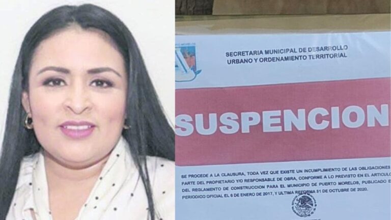 Pifia del Gobierno de Puerto Morelos: ponen sello de "suspención" en obra