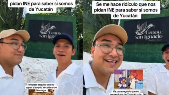 Video: Piden a jóvenes de Yucatán INE para ingresar a cenote; no creyeron que fueran locales