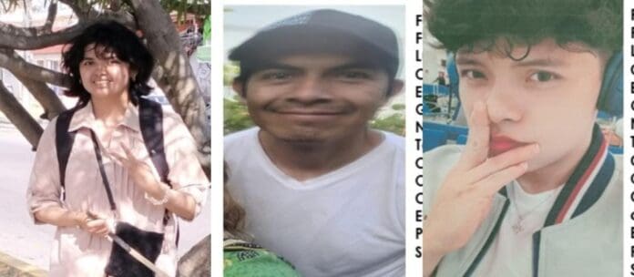 Reportan la desaparición de una menor y dos hombres en Playa del Carmen en las últimas horas. Ya están activas sus fichas.