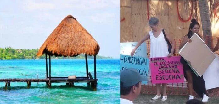 Exigen ciudadanos de Bacalar transparencia en obras de Sedena junto a la laguna. Temen que haya graves daños.