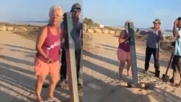 Video: Enfrentan a extranjera que intenta apropiarse de playa pública en Oaxaca
