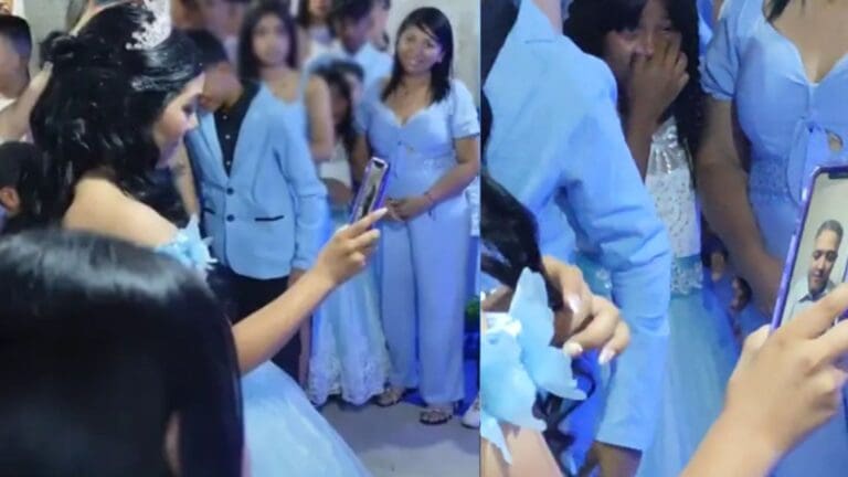 Video: Migrante baila el vals con su hija a través de videollamada en su fiesta de XV años