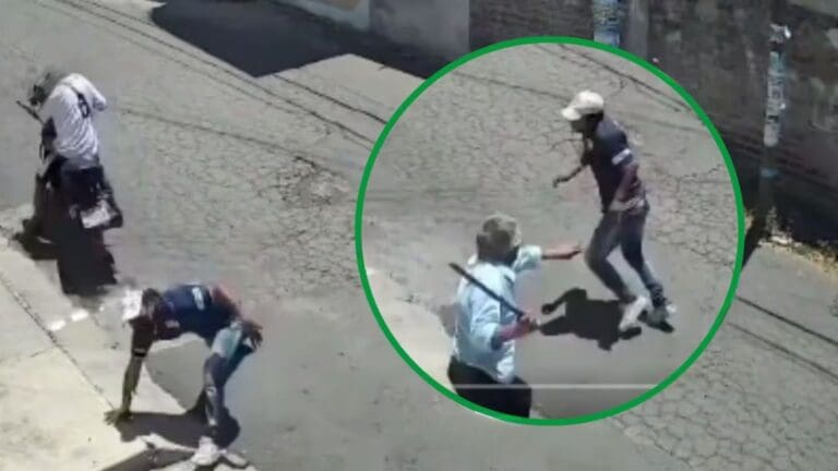 Video: Surge el "abuelito justiciero" en la CDMX; ahuyenta a ladrones a machetazos