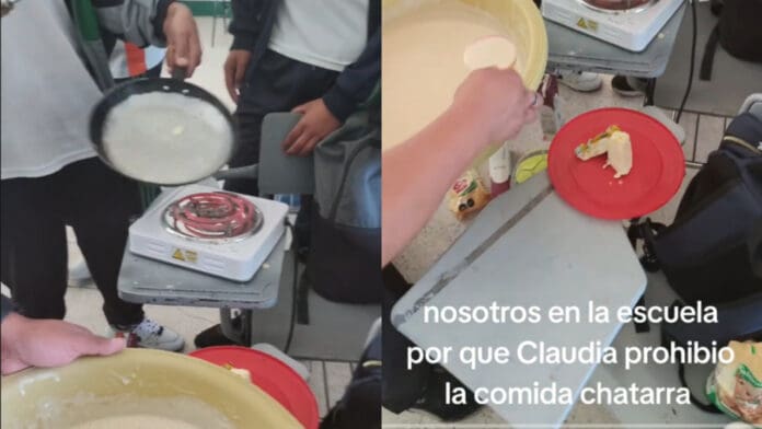 Video: Estudiantes reaccionan cocinando hotcakes en el salón de clases tras la prohibición de comida chatarra en escuelas